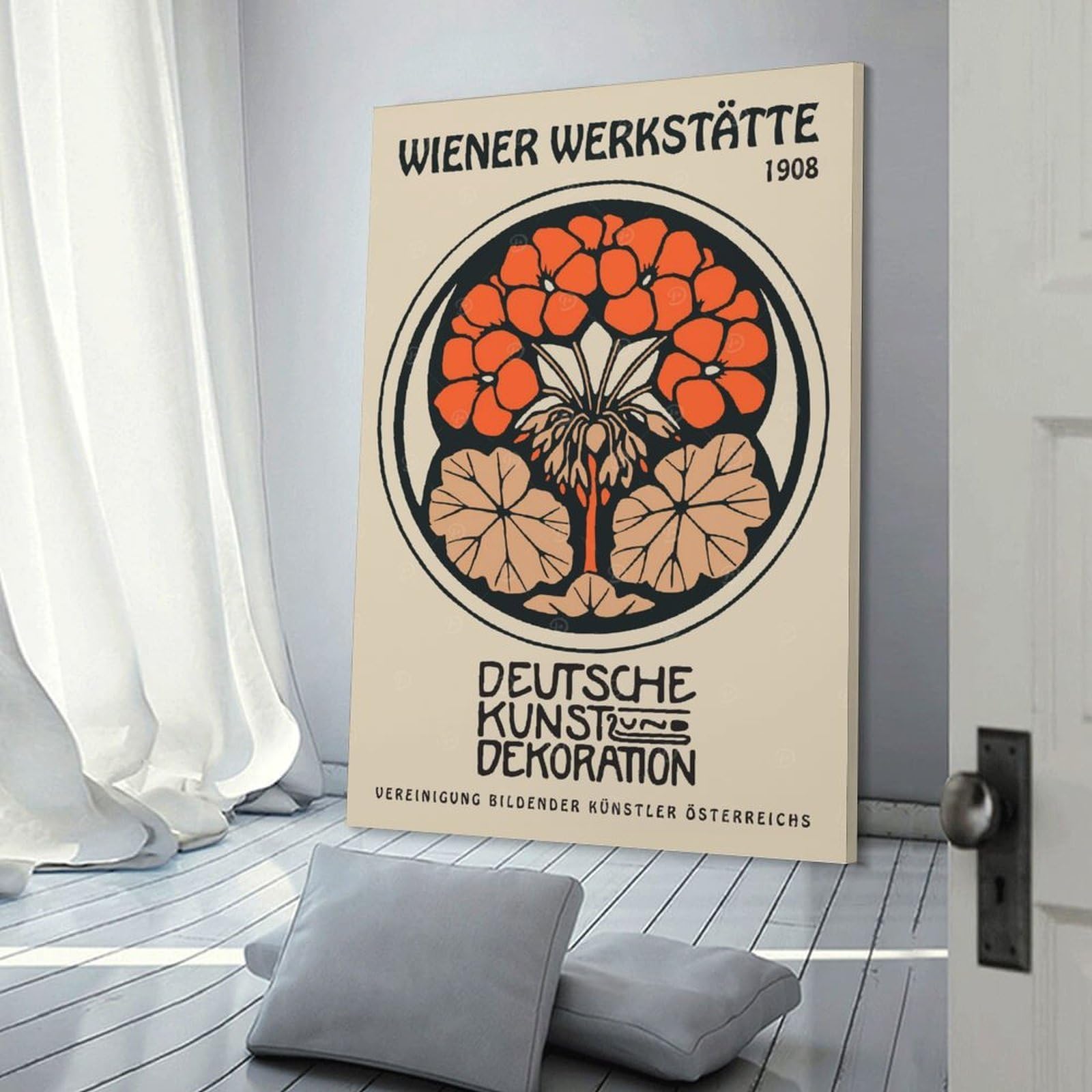 Junmoney Wiener Werkstätte Room Decor Wall Art 16x24inch(40x60cm), for Wall Displays, Bedrooms Or Room Updates, Ideal for Building A Coordinated Art Wall