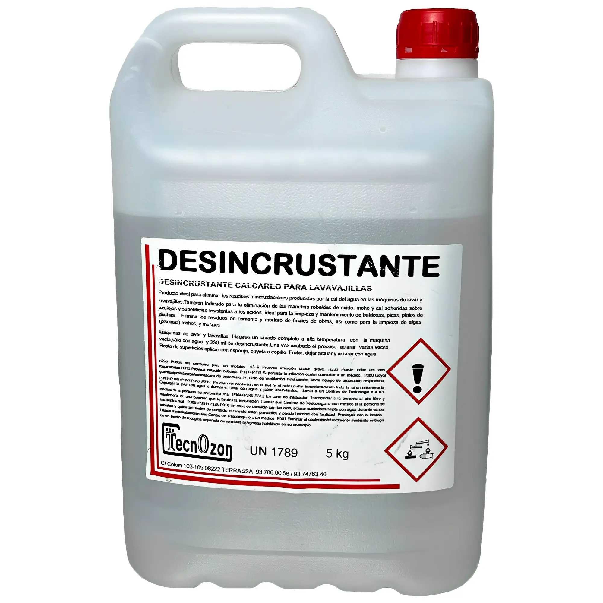 MBH - Pack de 4 Garrafas de Desincrustante Calcáreo Líquido 5 kg para Lavavajillas y Maquinaria Profesional, Antical Industrial para Hostelería, Bar y Restaurante