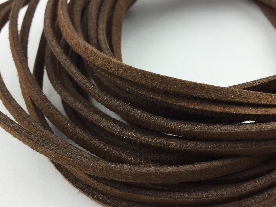 Amazon.co.jp: ノーブランド品 スエード 紐 1m 10本 ブラウン 茶色 革
