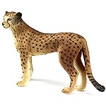 FUNSHOWCASE African Jungle Animals Female Cheetah Toy Figure Realistic Plastic Figurine Height 2.2-inch