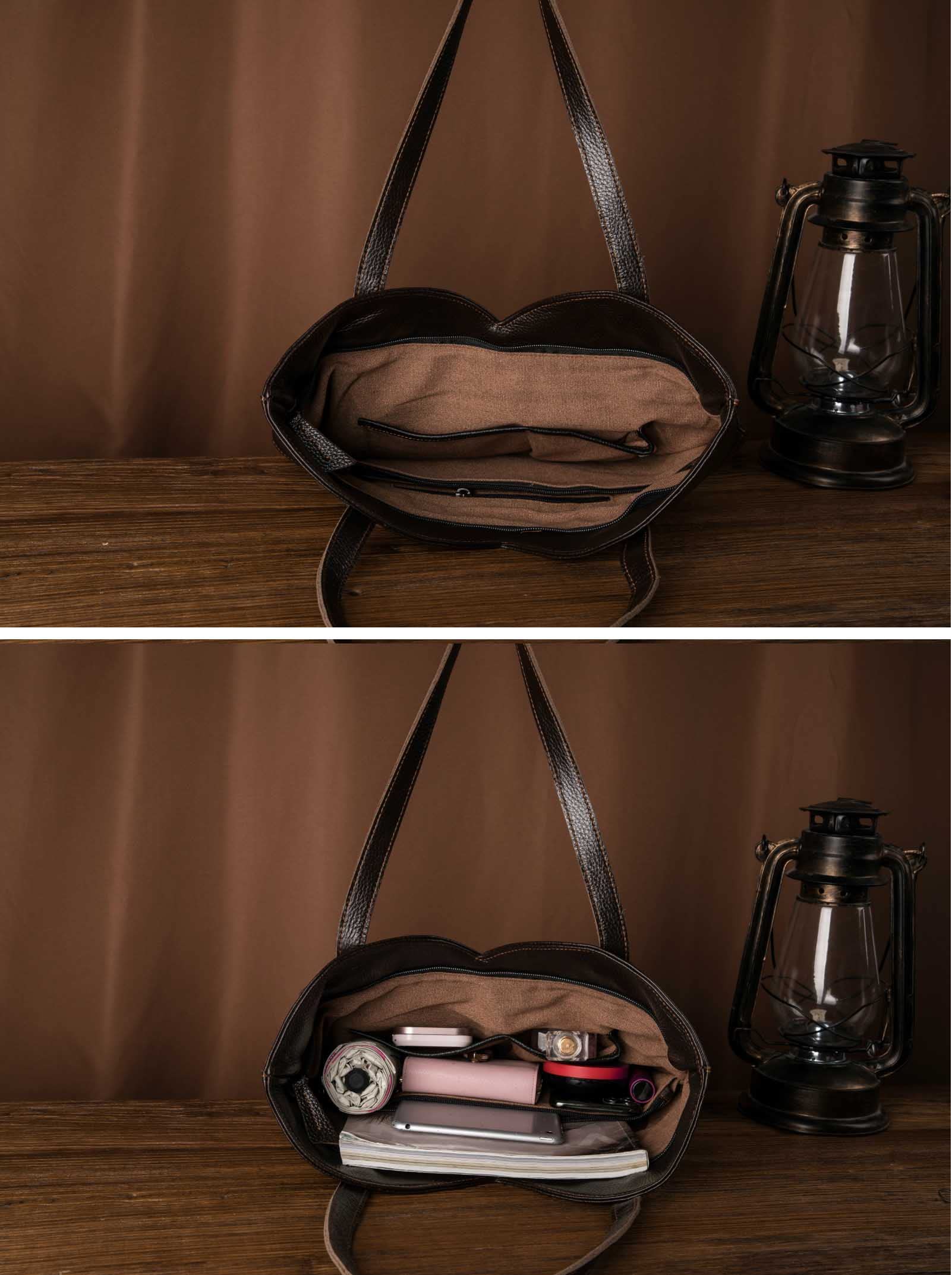 Echter Leder großer Käufer Frauen Damen Handtasche Tasche Damen über Schulterwickelbeutel Geldbörse (A-Kaffee)