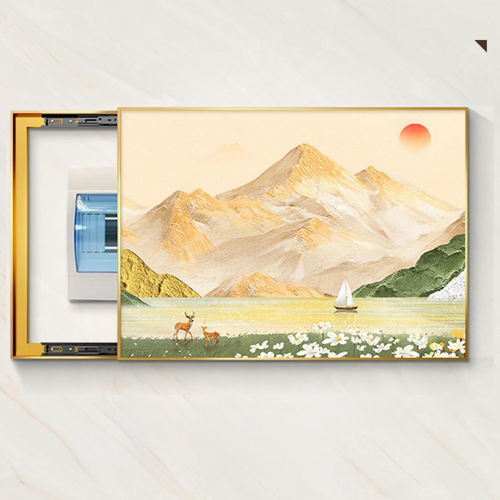 Copertura Contatore Elettrico, Quadro Da Parete, 3 Sistemi Di Apertura