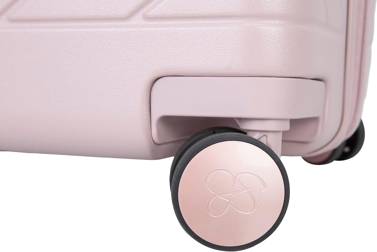 Jessica Simpson Aris 28" Expandable 8-Wheel Spinner Large Checked Luggage Suitcase, Adobe Rose
