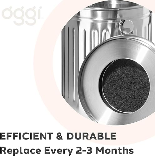 Miniatura 6 de OGGI Juego de 2 filtros de carbón de repuesto para contenedor de compostaje de encimera con tapa, productos ecológicos
