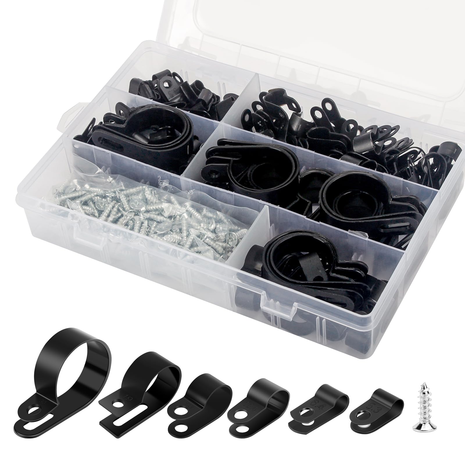 Amazon | VIPMOON ケーブルクリップ ネジ留め式 200個入り ケーブル