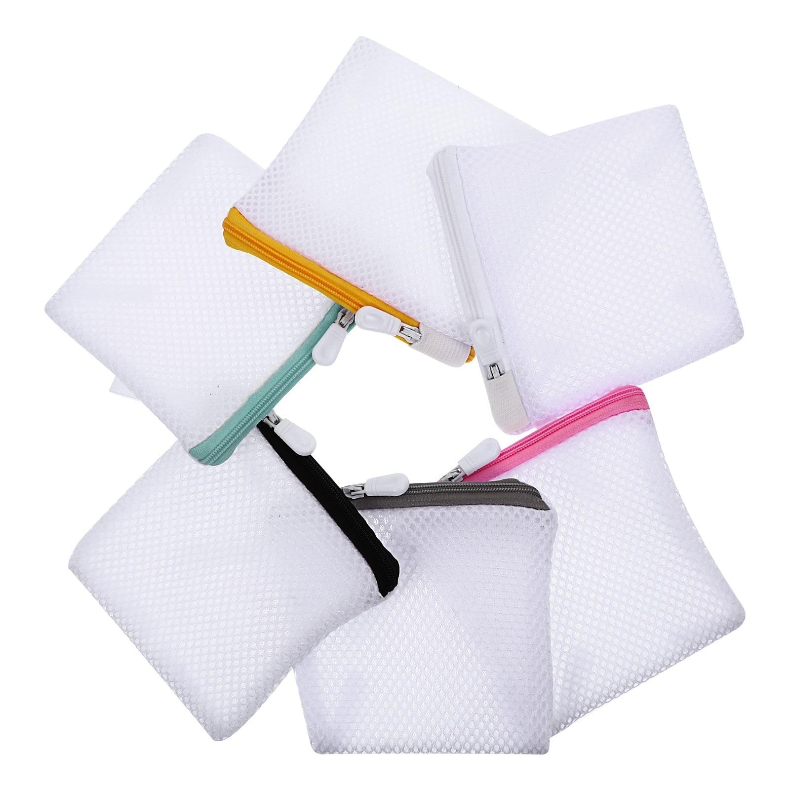 Impermeabile Mesh Sacchetto del Documento, Sacchetti for bucato in rete 6 pezzi pieghevoli portatili con cerniera Mini sacchetti in rete portatili Sacchetti for riporre Sacchetti for lavaggio Set di s