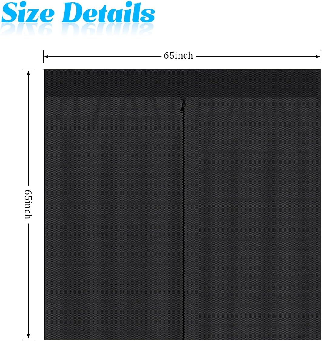 Car Tailgate Mesh Screen, Breathable Magnetic Vehicle Mesh Tent for Tailgate UV Sun Protection, Portable Privacy Automotive Net Cover Accessories, Universal for SUV RV Truck