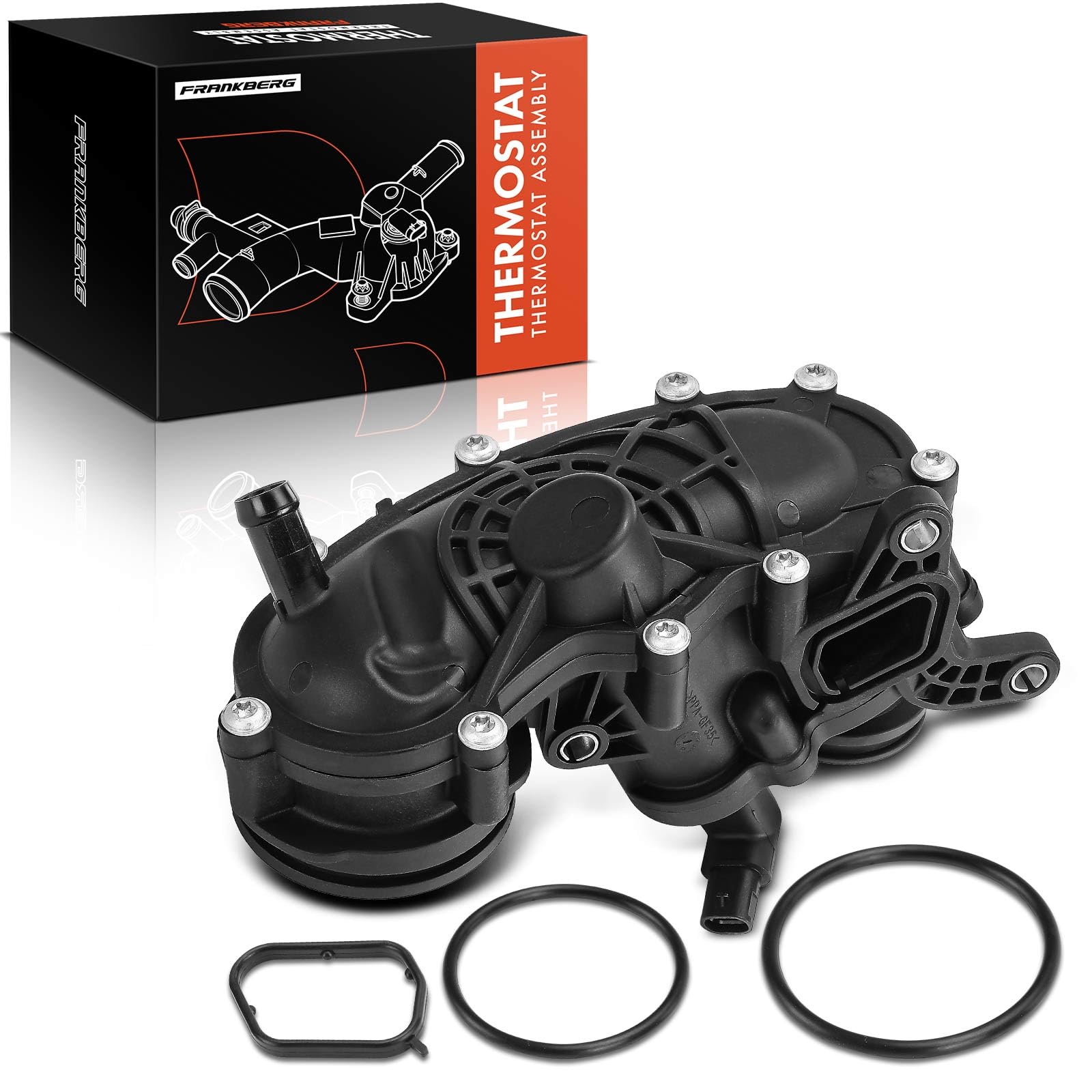 Frankberg Termostato regolatore del liquido di raffreddamento 059121111CR | Compatibile con: A6 Avant 4A5, Q7 Van 4MB 4MG, A6 Allroad 4GH 4GJ, A4 Avant 8W5 8WD, A6 Allroad 4AH, A4 8W2 8WC