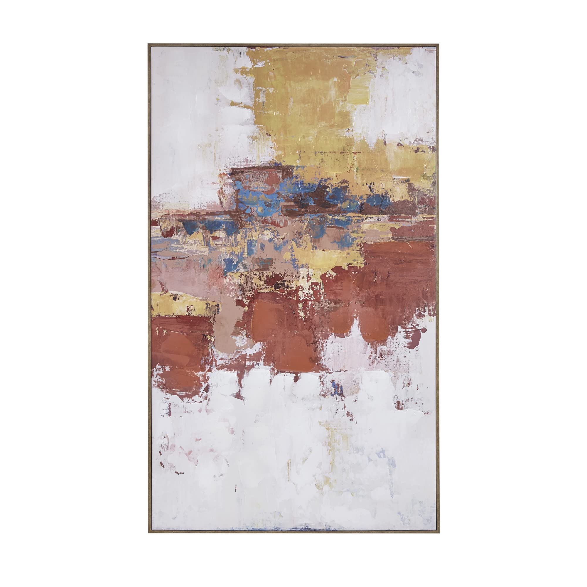 INK+IVY Wall Art Living Room Décor - Tribeca Abstract Hand Embellished Framed Canvas, Home Accent Modern Kitchen Dining Decoration, Ready to Hang Painting for Bedroom, 26.8