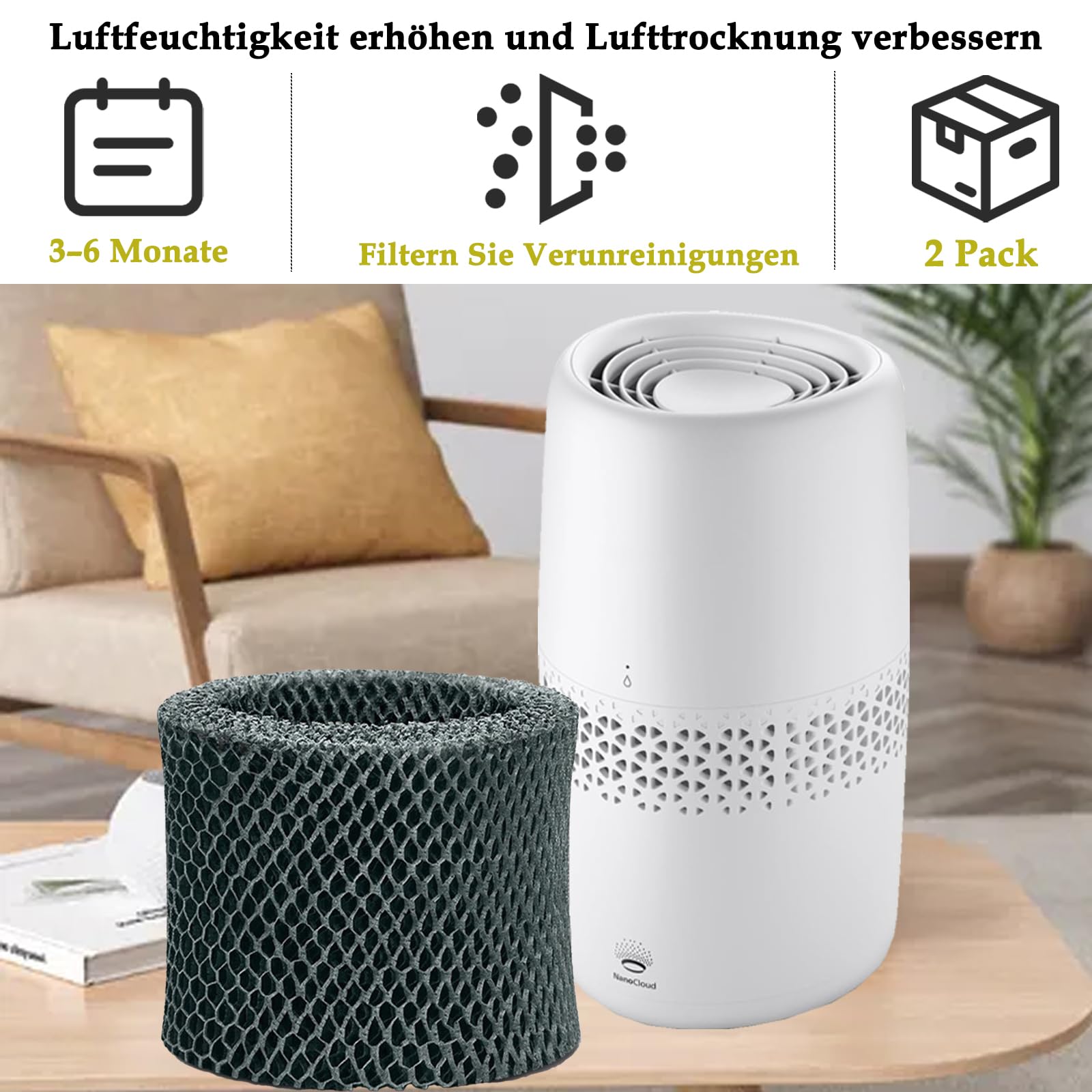 FY1190 Filtro Relacemet per umidificatore Phili erie 2000 HU251010 Filtro Relacemet FY119030 Umidificatore 2 pezzi