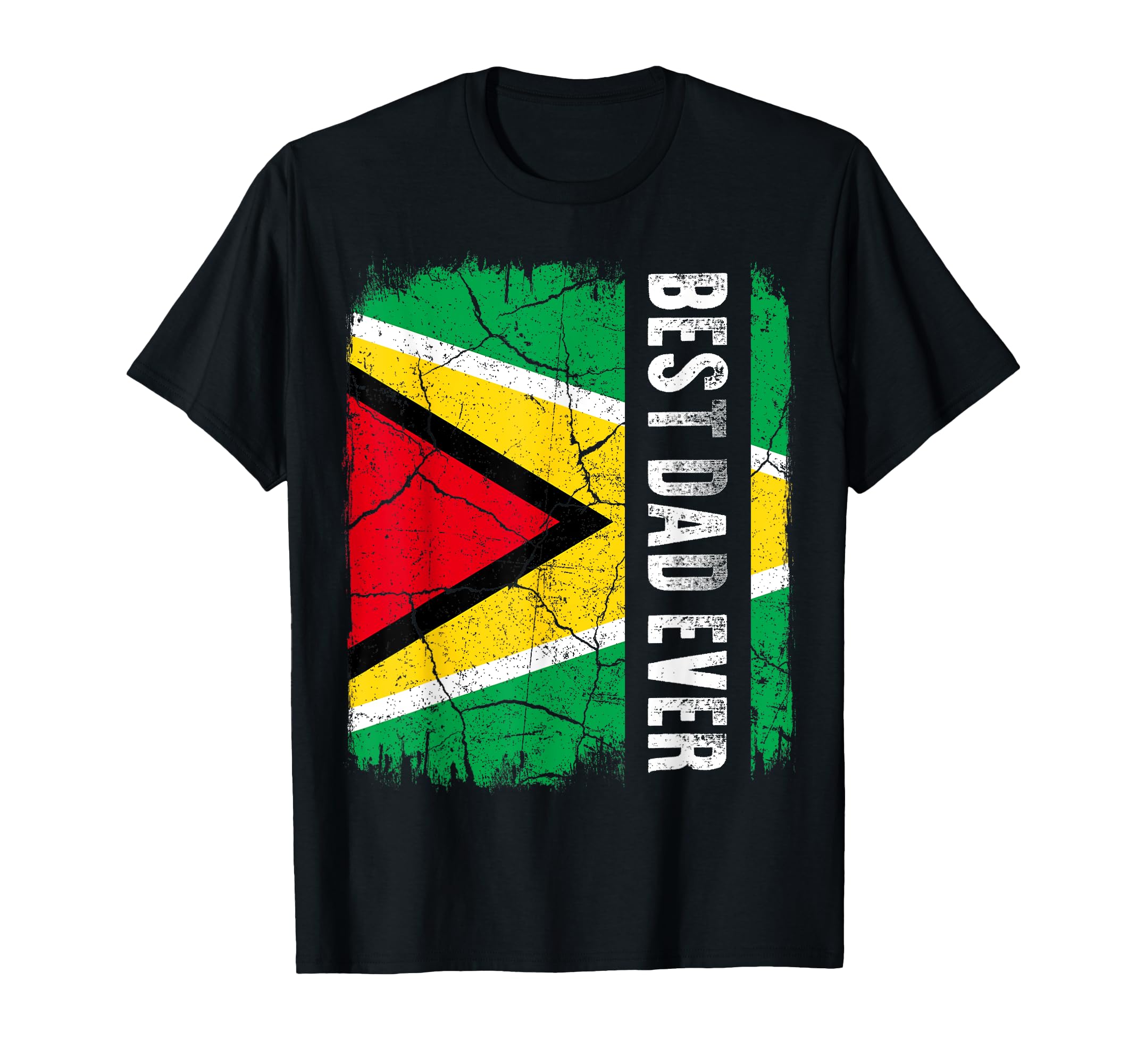 Best Guyanese Dad Ever Guyana Flag Father's Day T-Shirt