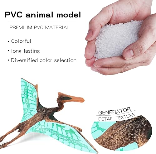 Miniatura 3 de Juguete realista de dinosaurio pterodáctilo, juego de dinosaurio volador, modelo de Pteranodon, juguetes cognitivos educativos tempranos para niños