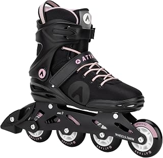 ATTABO Cyclone Damen Aluminium Inlineskates, Aluminiumschiene, ABEC-7-Kugellager, 82A PU-Räder, verstellbare Größe, für Fitness und Freizeit
