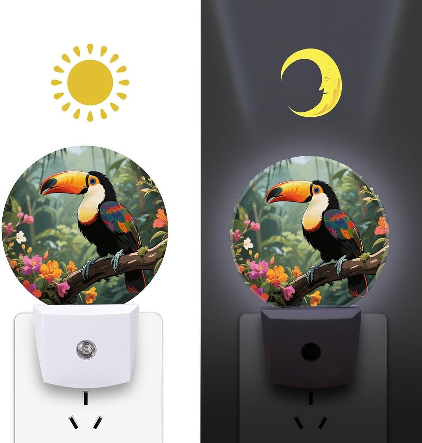 Toucan in The Rainforest Plug-in LED Nightlight Wall Night Light image 3