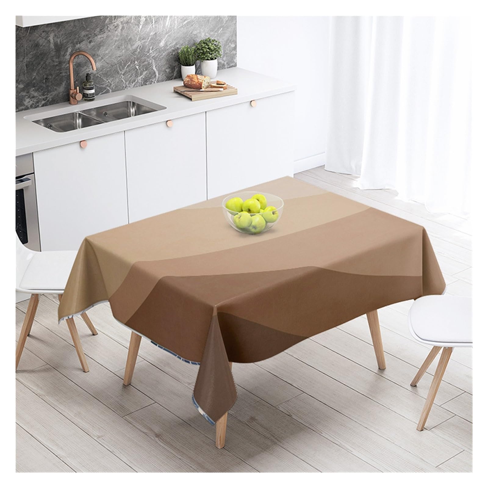 BDFJEDS Waterproof Tablecloth Minimalist Geometric Tablecloth Machine Washable Dining Household Living Room Decorative(Color6,140X180)