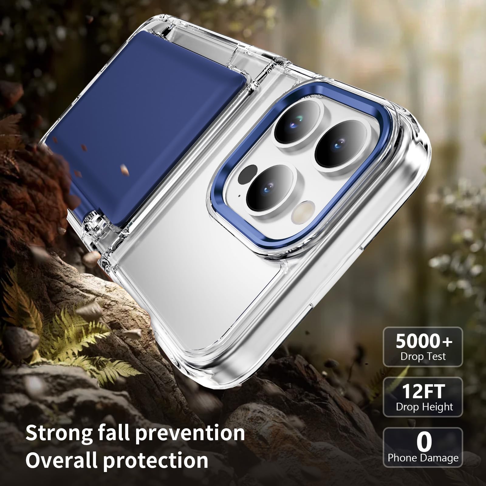 Amazon.co.jp: LEMAXELERS iPhone 14 Pro用耐衝撃ケース カード