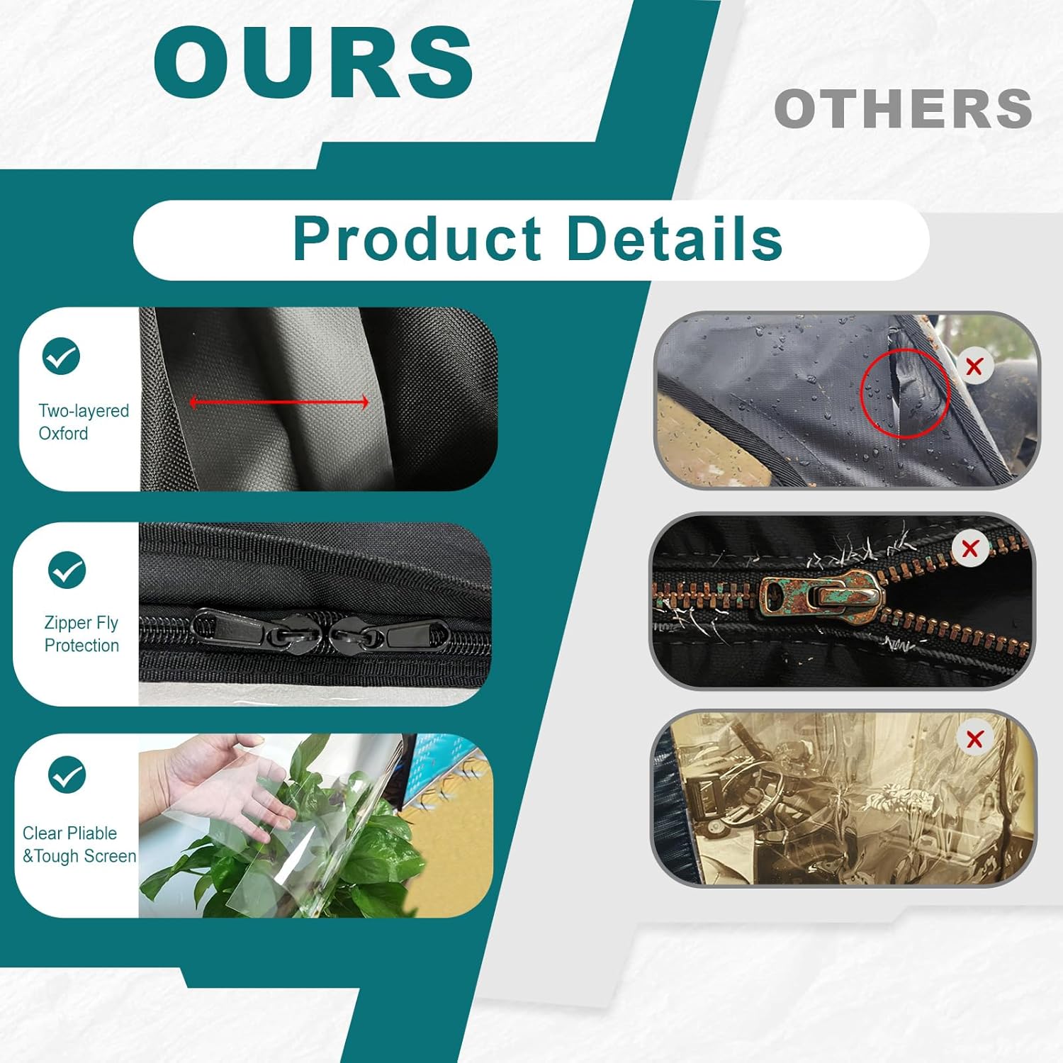 QYMOTO Polaris RZR XP 1000 Doors,2 Layers-Soft Canvas Upper Door Windows Fit RZR XP 1000 / XP Turbo 2014-2025 Cab Enclosure with Strong Zipper Open Window, Stop Cold, Rain,Dust and Debris Outdoor