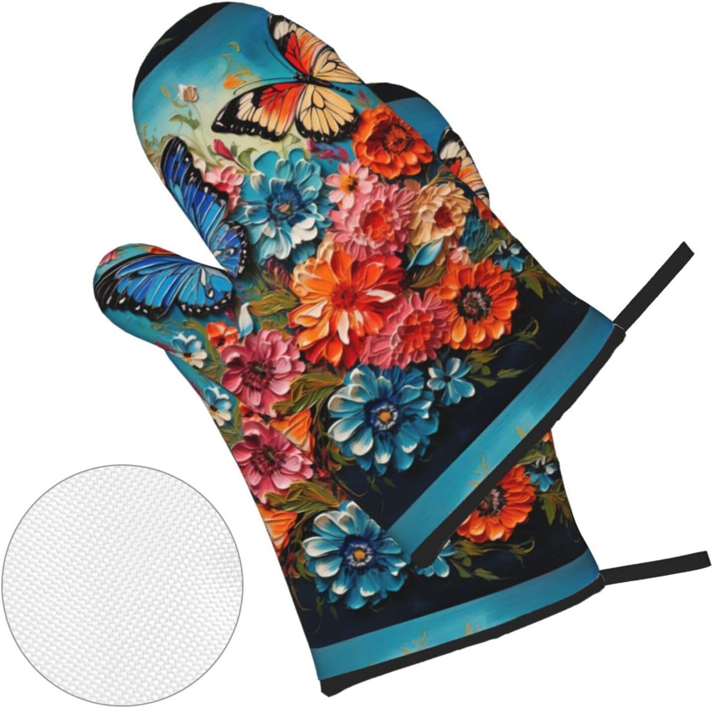 Flowers and Butterfly Kitchen baking four piece set, fit for cooking and baking, oven, microwave, and outdoor barbecue