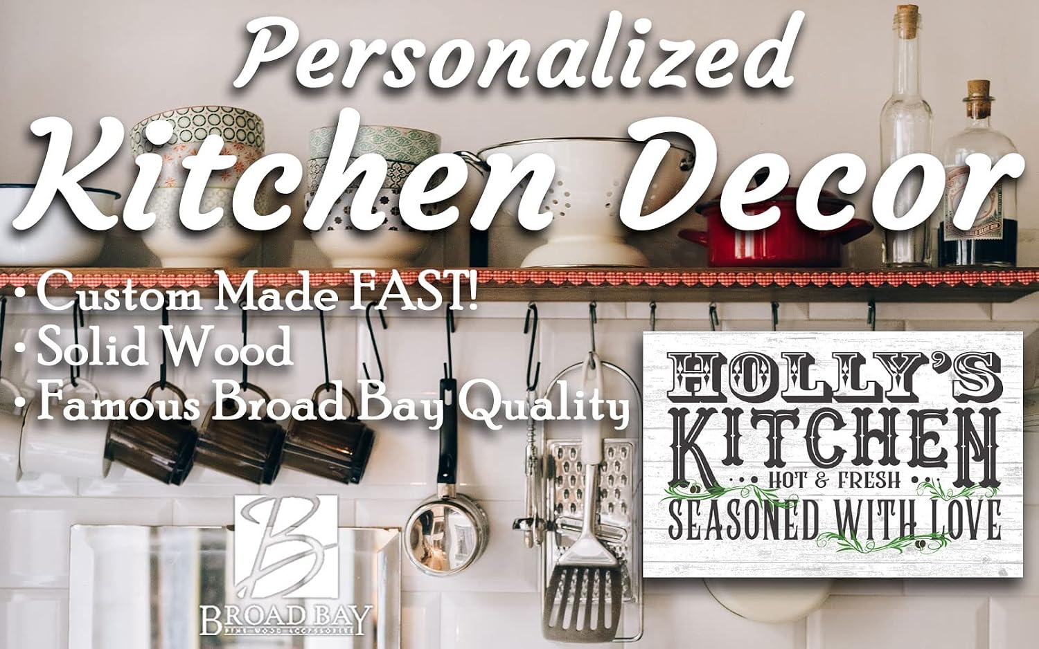 Personalized Kitchen Sign Seasoned With Love Customized Gift for Men Women Cooks Chefs
