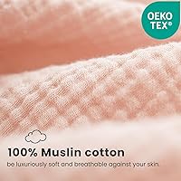 Vista 3 de Konssy Funda de almohada de muselina para almohada de 13 x 18 pulgadas, paquete de 2 fundas de almohada de algodón suave y transpirable para niños