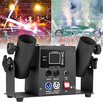 Professional Confetti Machine, Electric Confetti Launcher, DMX/Remote Control Confetti Cannon, Confetti Shooter for DJ Party Wedding Stage Concert Show Christmas