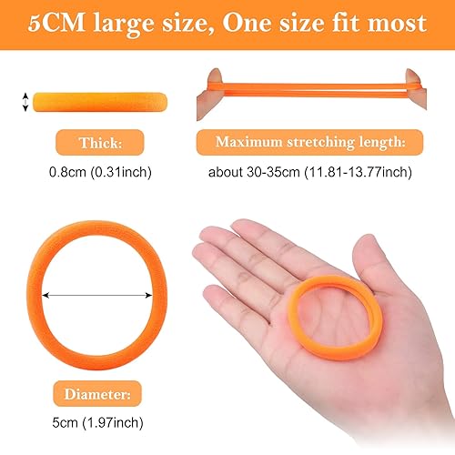 Miniatura 2 de 100 ligas fluorescentes para el cabello de 2 pulgadas para mujeres y niñas, bandas fluorescentes gruesas sin costuras, lazos elásticos para el