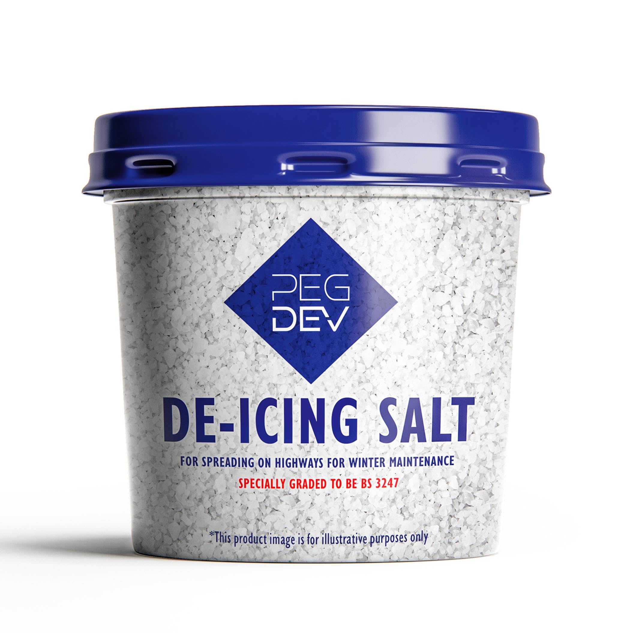 PDL – Pegdev - Premium White De-Icing Salt - Rapid Snow & Ice Melting Formula - Non-Corrosive & Long-Lasting - Easy Storage (1.5kg)