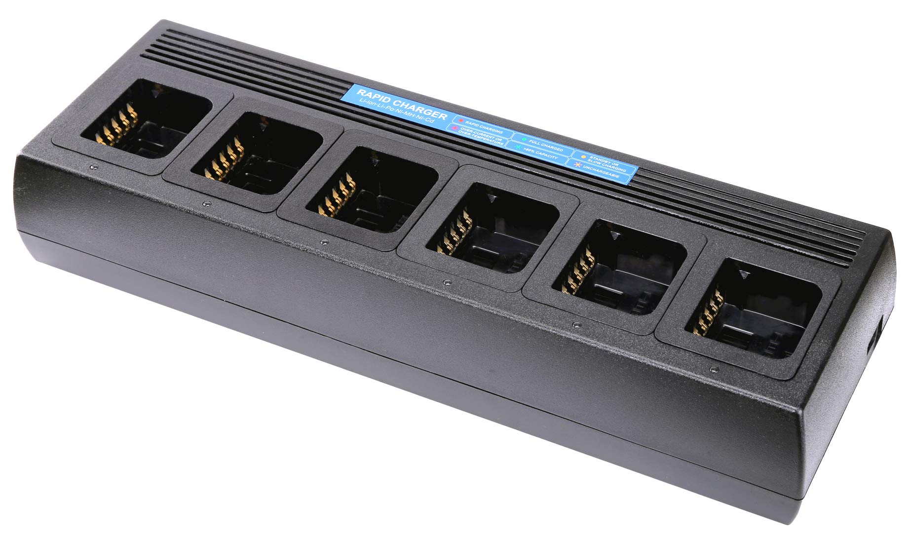 Commountain Multi Unit Charger for Kenwood Radios TH-D72A NX-5400 NX5200 NX5300 NX200 NX300 NX210 NX410 NX411 TK-5210 TK5310 TK5220 TK5320 TK5410 TK3180 KNB, Replace KSC-326 KSC-326S Six Gang Charger