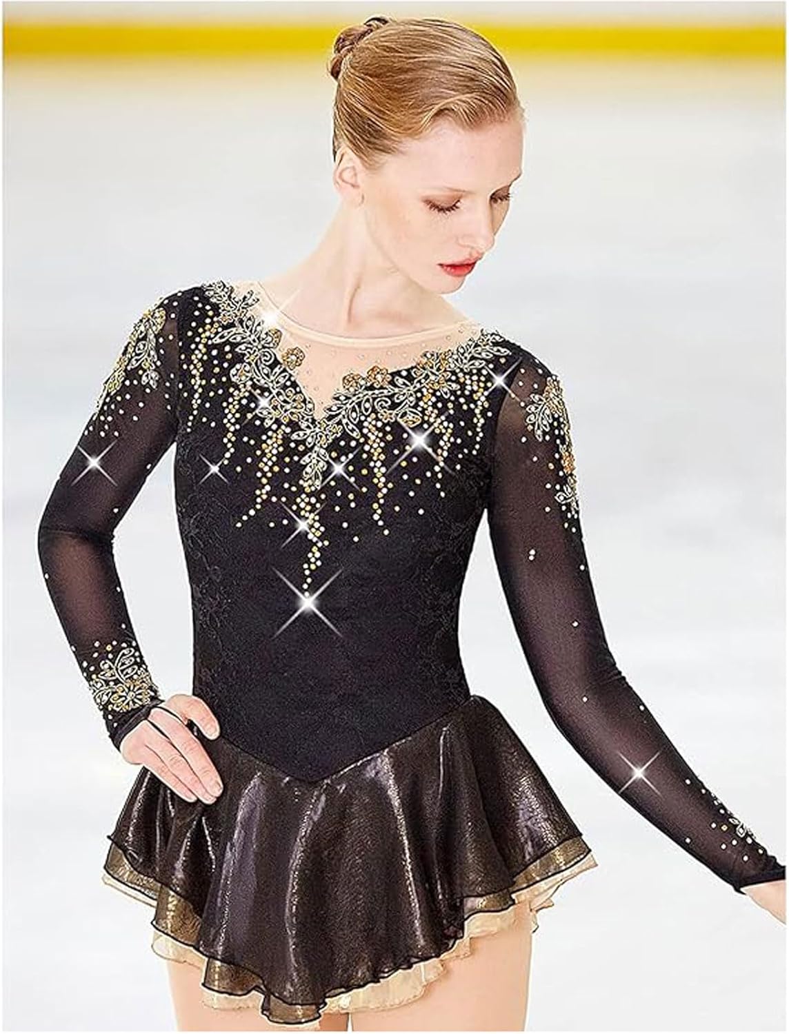 Handmade Ice Skating Dress Girls' Figure Skating Performance Clothing Rhythmic Gymnastics Training Leotards