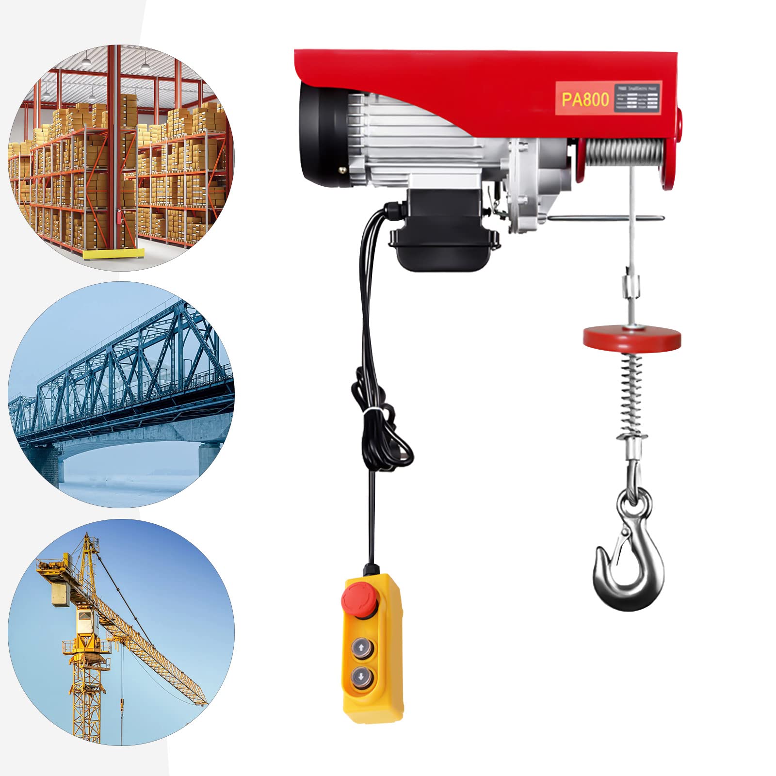 Elektrische Hebezeugene, 800kg 220v Electric Winch Scaffold Hoist Winch Crane Workshop Garage Lifting für die Landwirtschaft, Fabriken, Docks, Bergwerke, Lagerhäuser NEU