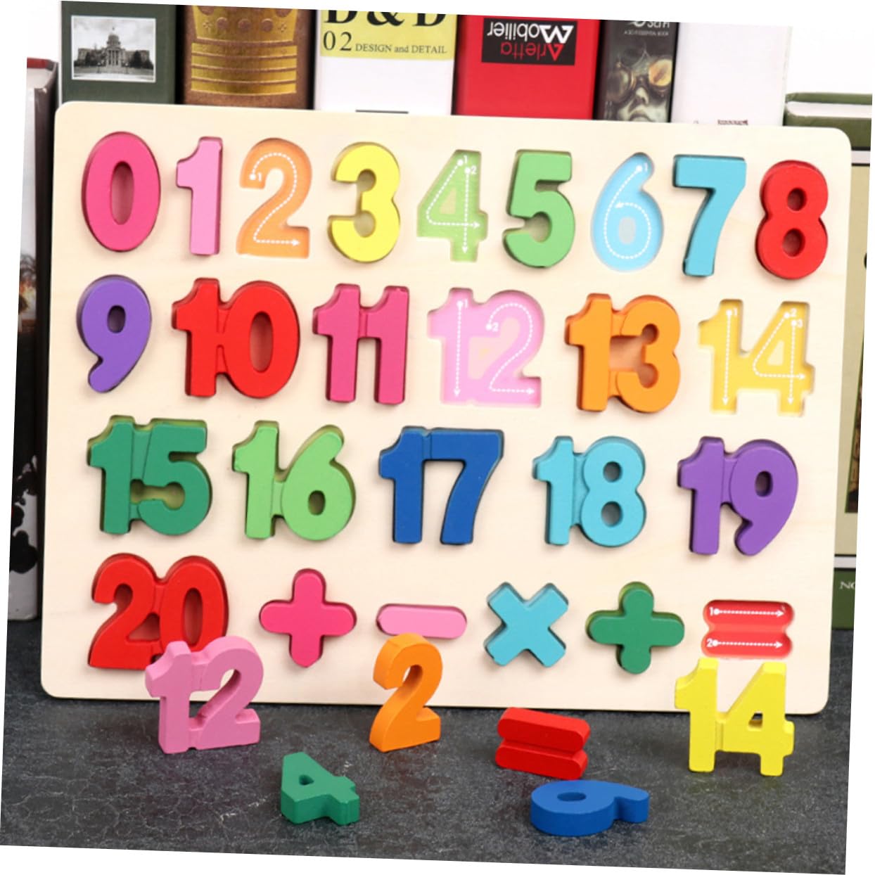 Puzzle Numeri e Alfabeto in Legno per Bambini, Set Educativo | Apprendimento Cognitivo, Sviluppo Abilità Matematiche, Gioco Sicuro per Kids e Children