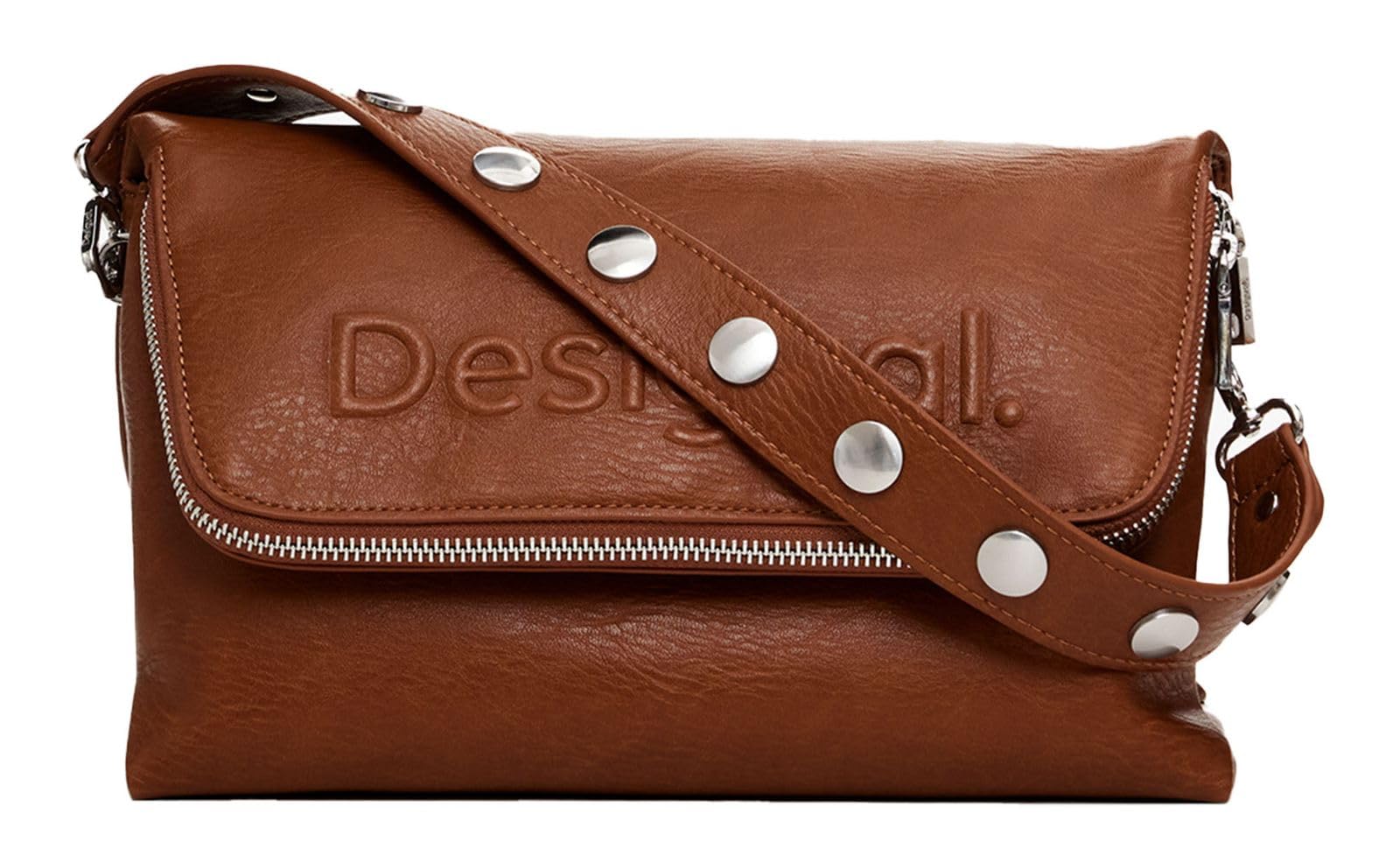 Desigual cross body bag shoulder bag Half Logo Venecia 3.0 Crossbody Bag Leather West brown