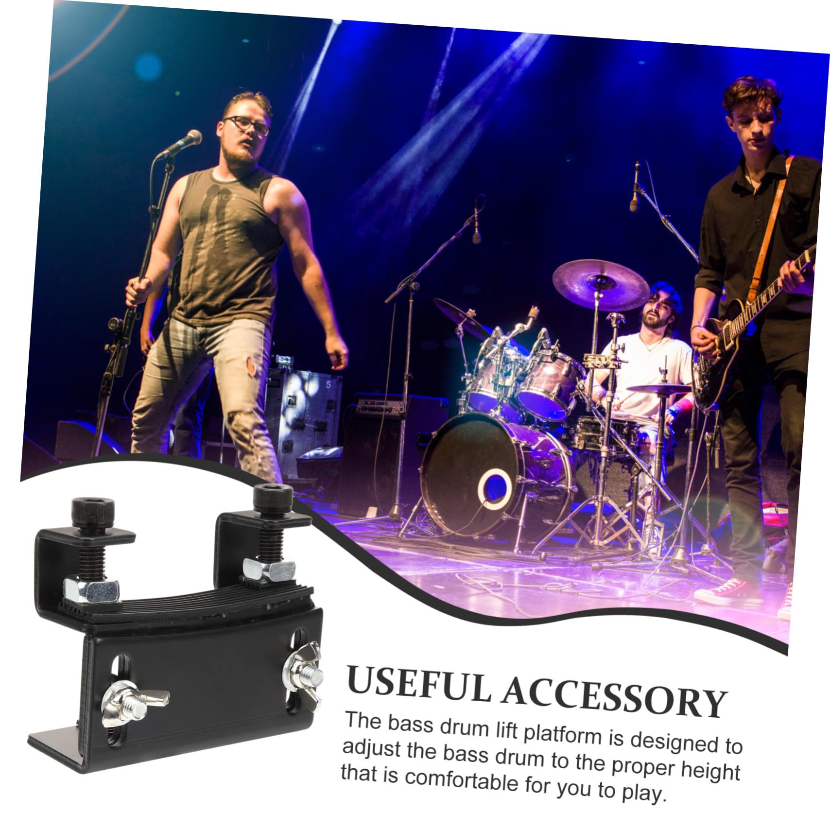 Bassdrum Plattformheber für Schlagzeug aus Metall, Weihnachten Event