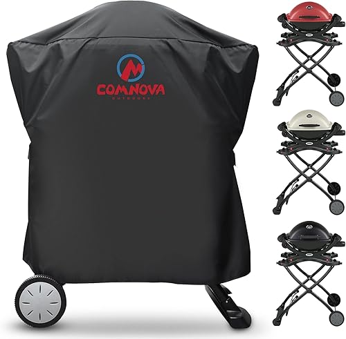 Miniatura 9 de Comnova - Cubierta para parrilla Weber Q Series 7110 para Weber Q1000 y Q100 Series Gas Grill resistente e impermeable, cubierta de barbacoa de 26.5