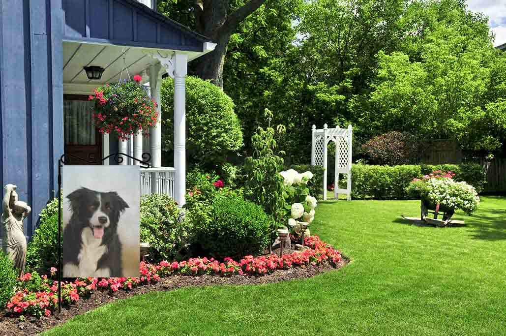 TopPacific Gartenflagge 'Life Is Better With Dogs' – Border Collie Motiv, Doppelseitig, 30,5x45,7 Cm
