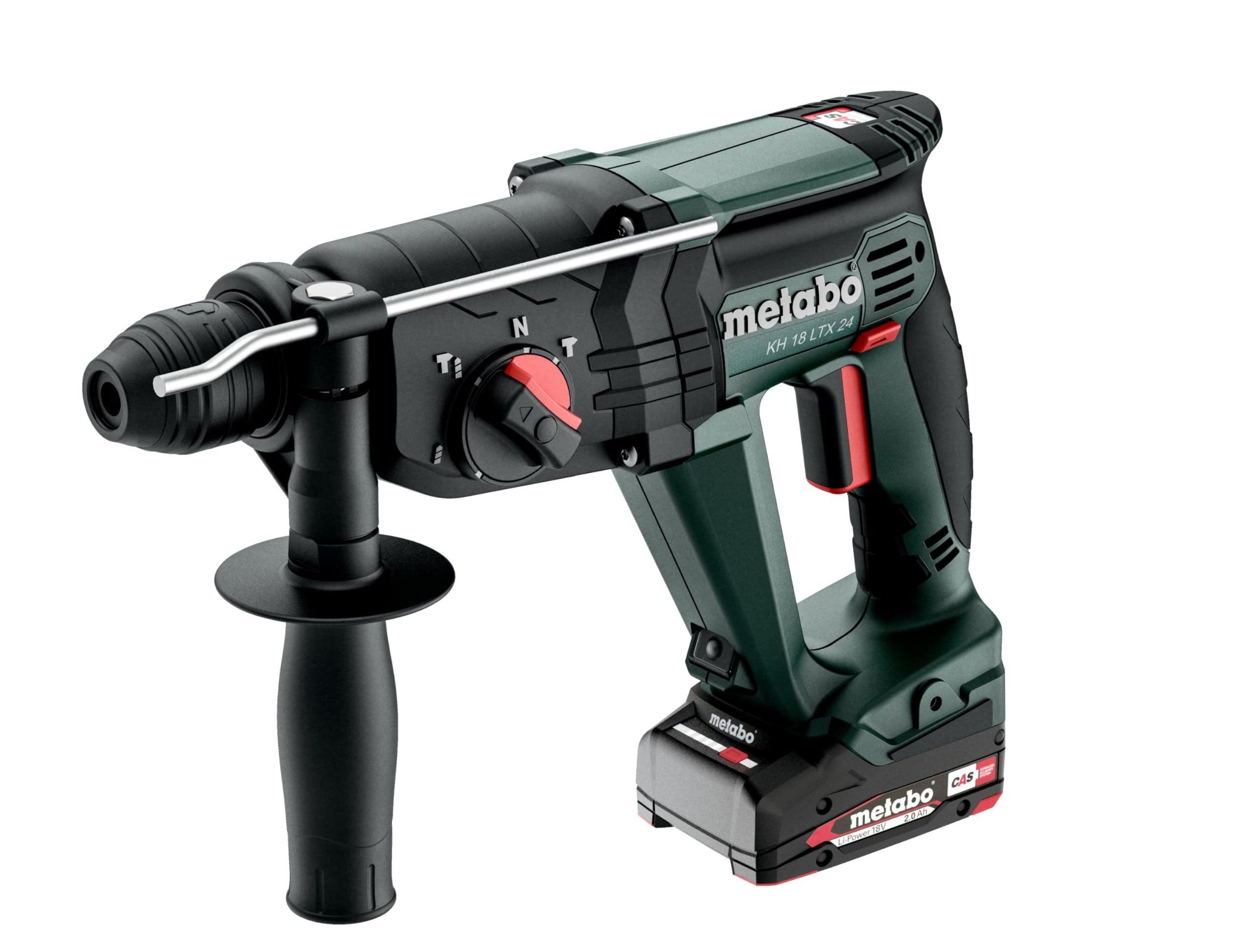 metabo Kit combiné sans fil 2.3.2-18 V - Perceuse-visseuse BS 18, marteau combiné KH 18 LTX 24 - Avec 2 batteries 2,0 Ah, chargeur, metaBOX 165 L et accessoires - Puissant, polyvalent et compact