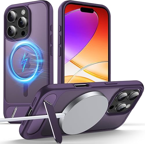Anqrp Magnetic Case for iPhone 16 Pro, Innovative Invisible Stand, [Compatible w