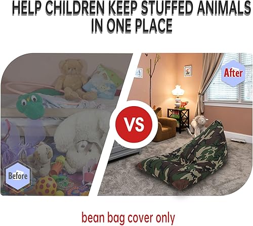 Miniatura 7 de LUCKYBOY Stuffed Animal Bean Bag Chair Dog kennels, Toy Storage Children's Chair Cover Sack Chair for Kids Beds for pets,Toys or Household Supplies