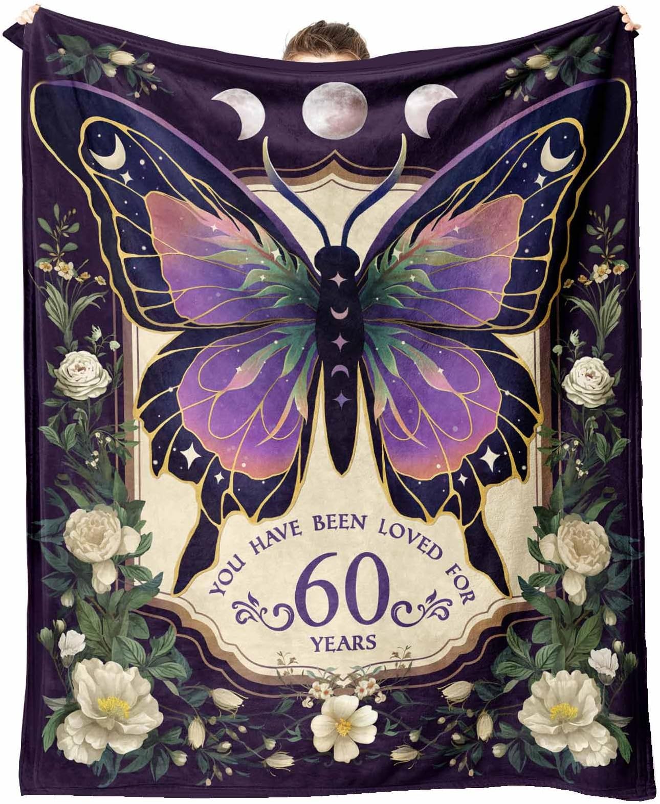 60Th Birthday Gifts for Women - 50" × 60" Throw Blanket - 90Th Birthday Gifts for Women, Sister Wife Bestie, Women Birthday Gifts