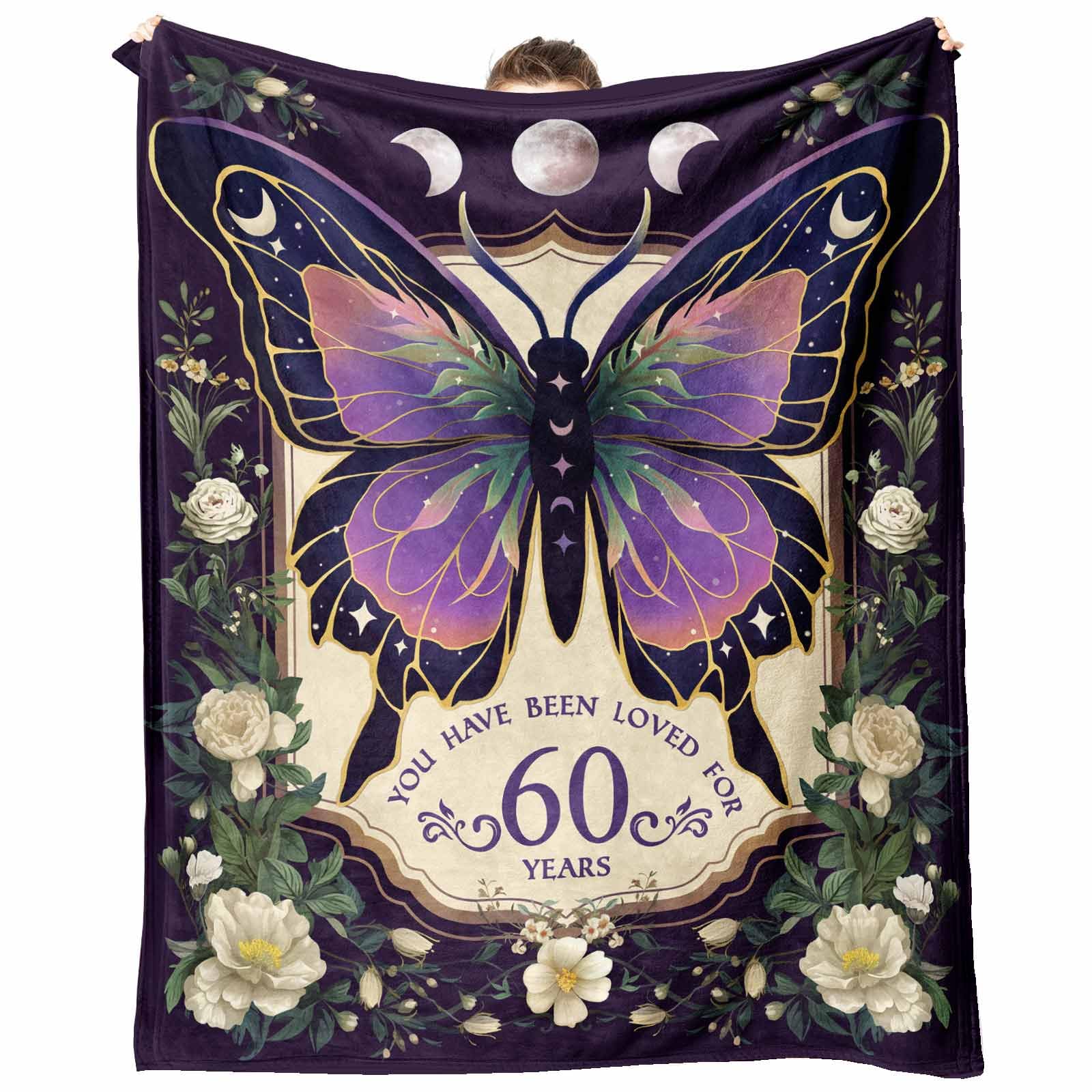 60Th Birthday Gifts for Women - 50" × 60" Throw Blanket - 90Th Birthday Gifts for Women, Sister Wife Bestie, Women Birthday Gifts