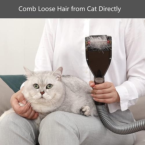 Miniatura 3 de Kit de cepillo de aseo al vacío para mascotas y pelo suelto para perros y gatos, removedor de accesorios profesionales para pelaje interior de