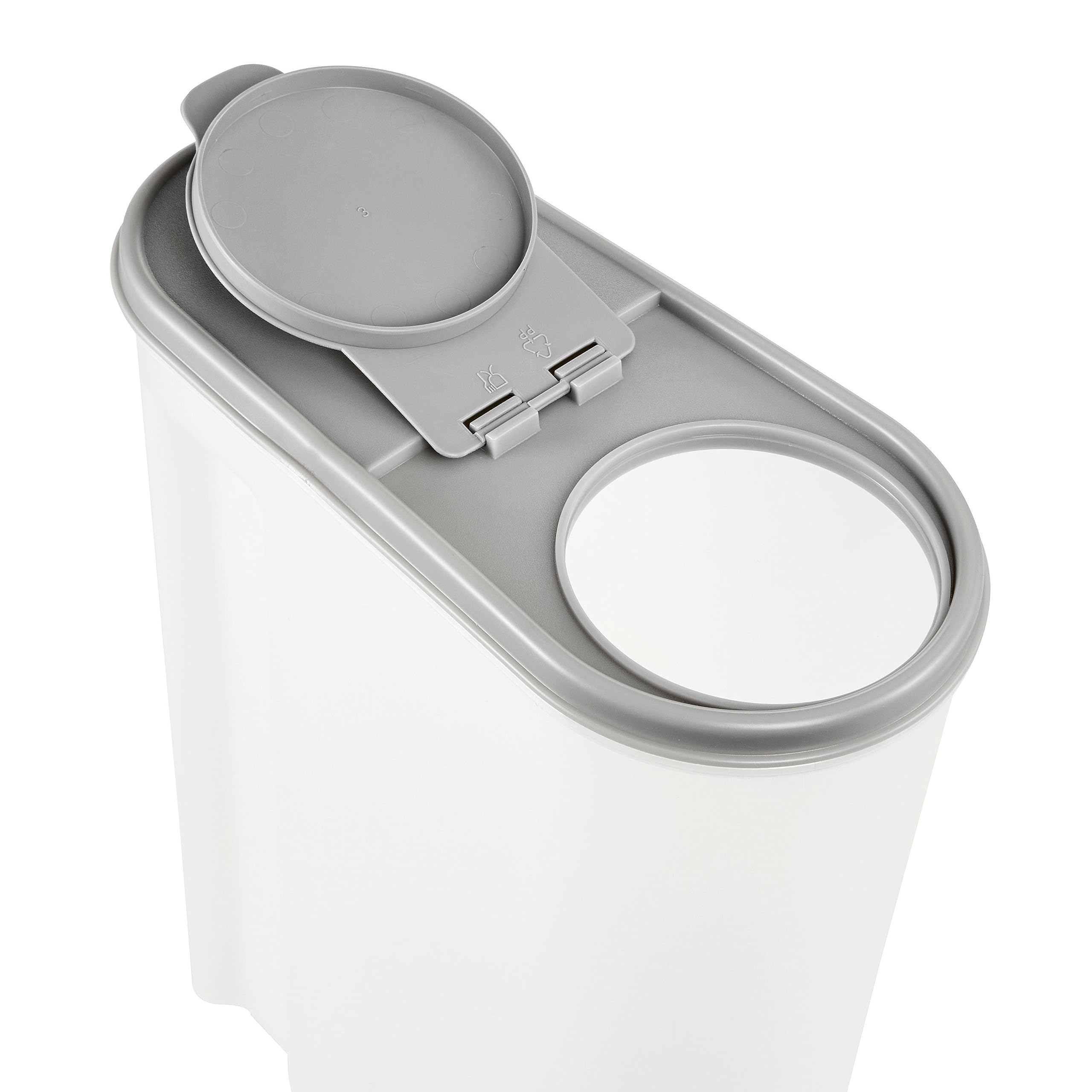 keeeper Schüttdose Jean für Trockenvorräte, Aufklappbarer Deckel, 5 l, Polypropylen, 24 x 11,5 x 30,5 cm, Nordic Grey