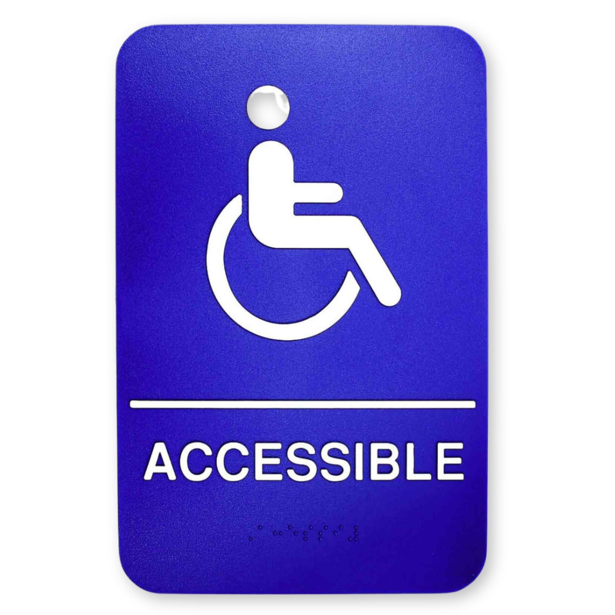 Tablecraft Braille Handicap Accessible Bathroom Sign | Handicap Accessible Public Restroom or Washroom Sign | ADA Compliant Sign for Restaurant Use