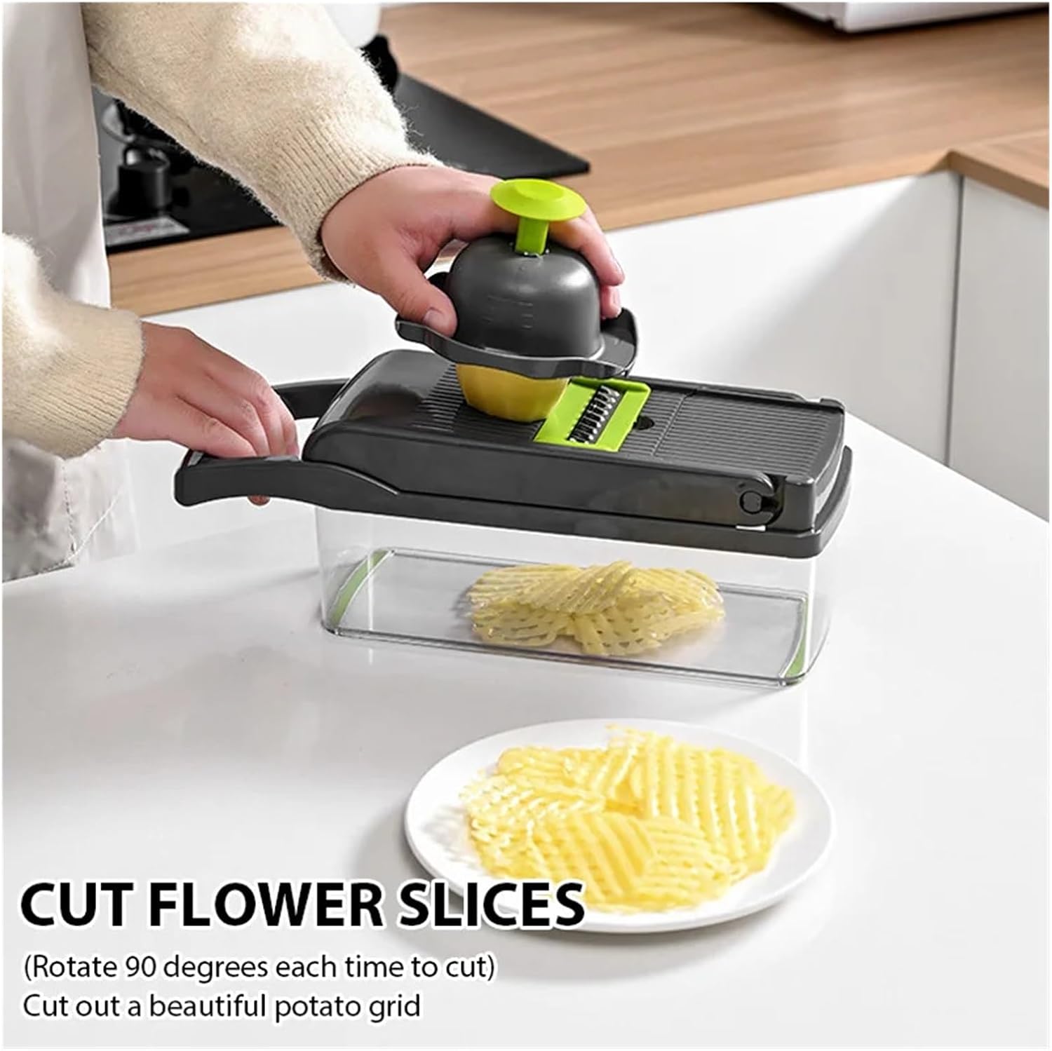 Fit for 16-in-1 Mandoline Slicer - Versatile Vegetable Cutter & Food Chopper for Tomatoes, Carrots, Cheese, and More