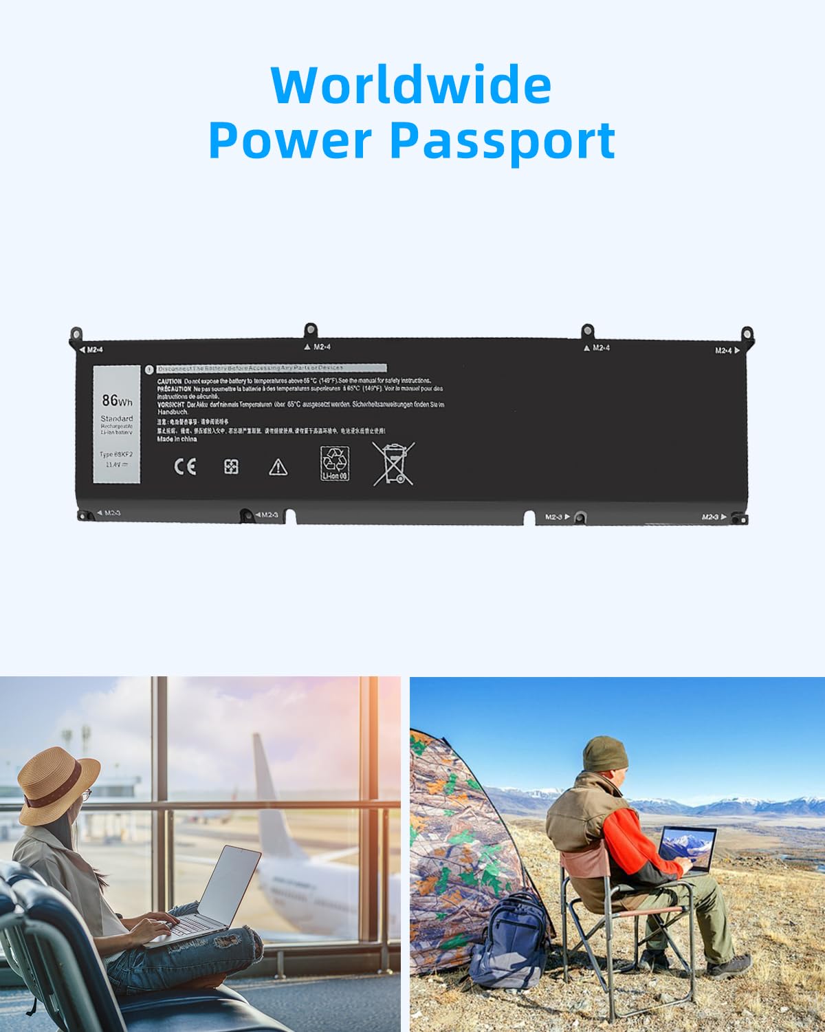 Jbery 86Wh 69KF2 Battery for Dell XPS 15 9500 9510 9520 Precision