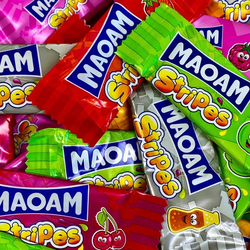 1 Kilo Bag Of Maoam Stripes I 1KG Assorted Sweet Pick and Mix for Parties Gifts and Sharing by Candy Hive