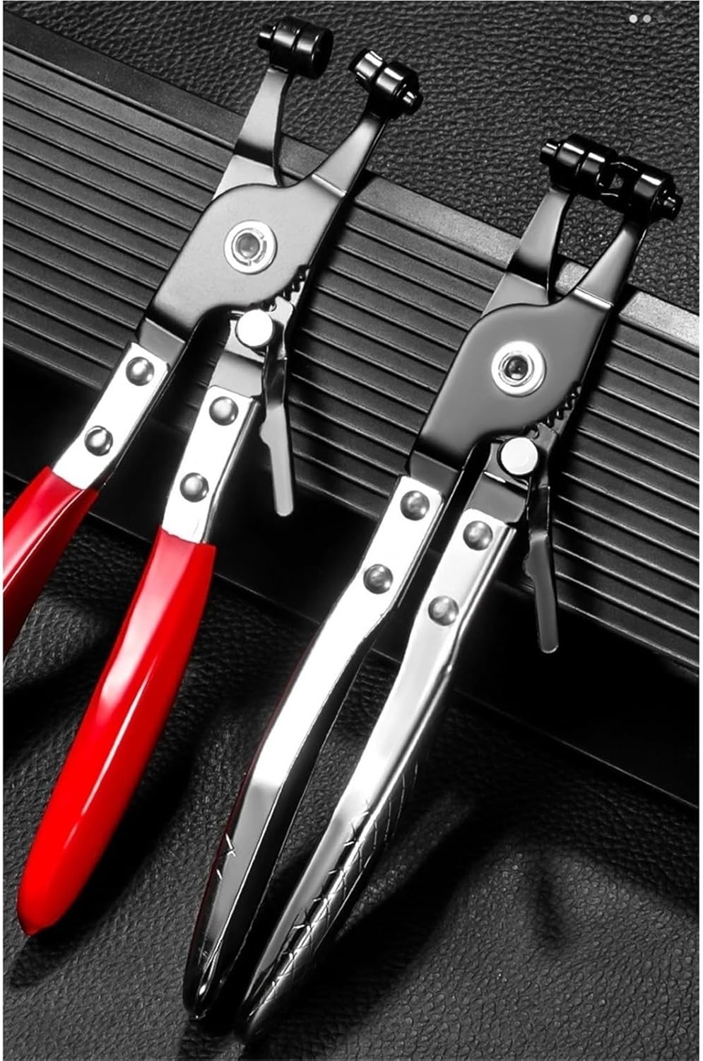 Hose Clamp Pliers, Wire Long Reach Hose Clamp Pliers Set Fuel Oil Water Hose Auto Tools Coolant Radiator Heater and Water Hose(B)