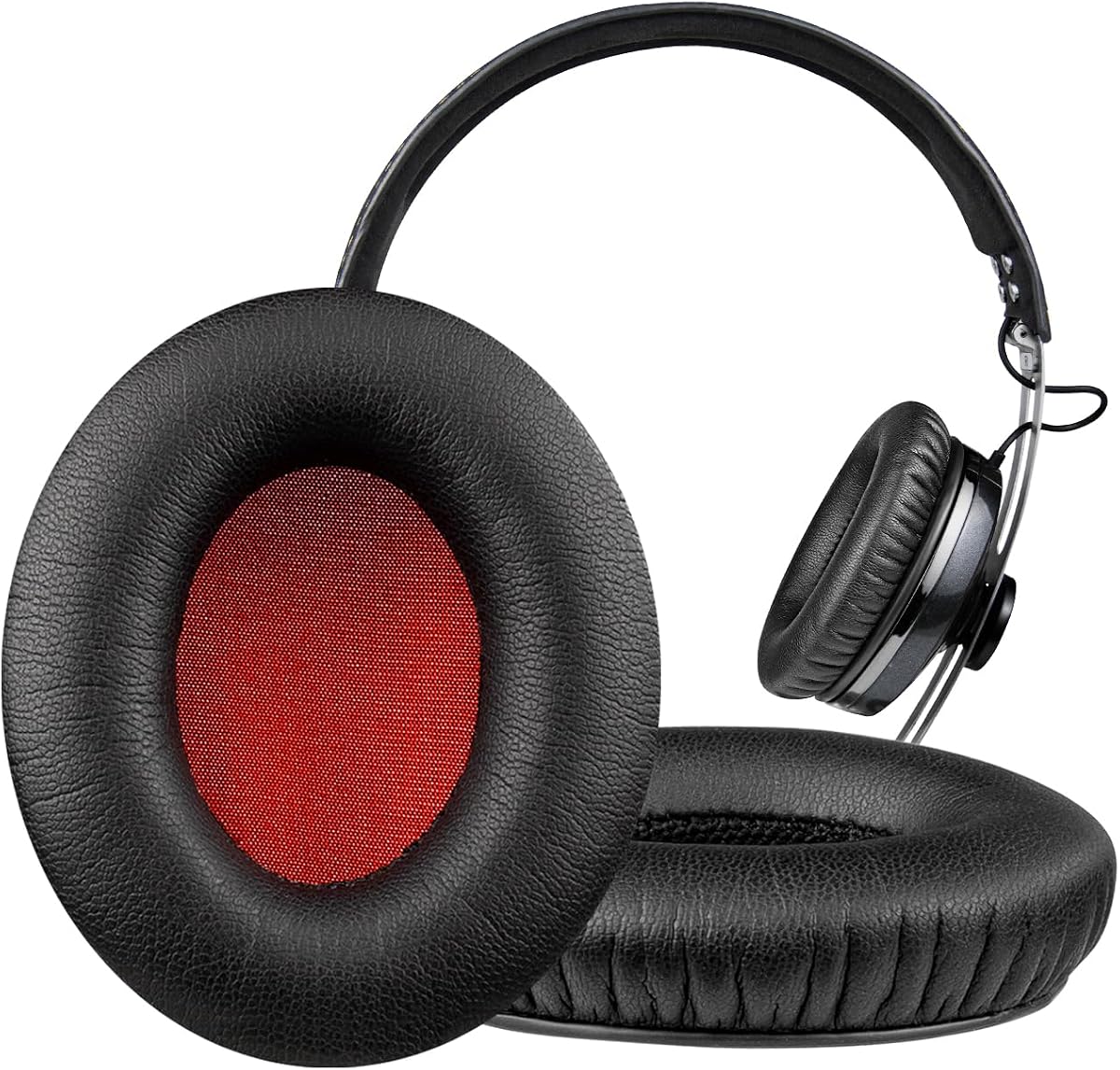 SOULWIT Earpads for Sennheiser Momentum (1/2/HD1) On-Ear Headphones - PL Black