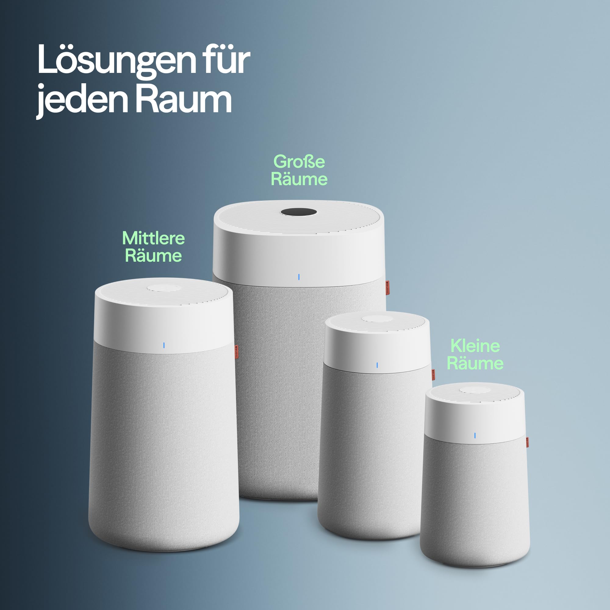 BLUEAIR Luftreiniger für Räume bis 43 m² – Smart, Leise, HEPASilent Technologie, Ideal für Zuhause, Schlafzimmer, Kinderzimmer, Gegen Staub, Allergene, Rauch, Schimmel, Tierhaare – Blue Pure 511i Max