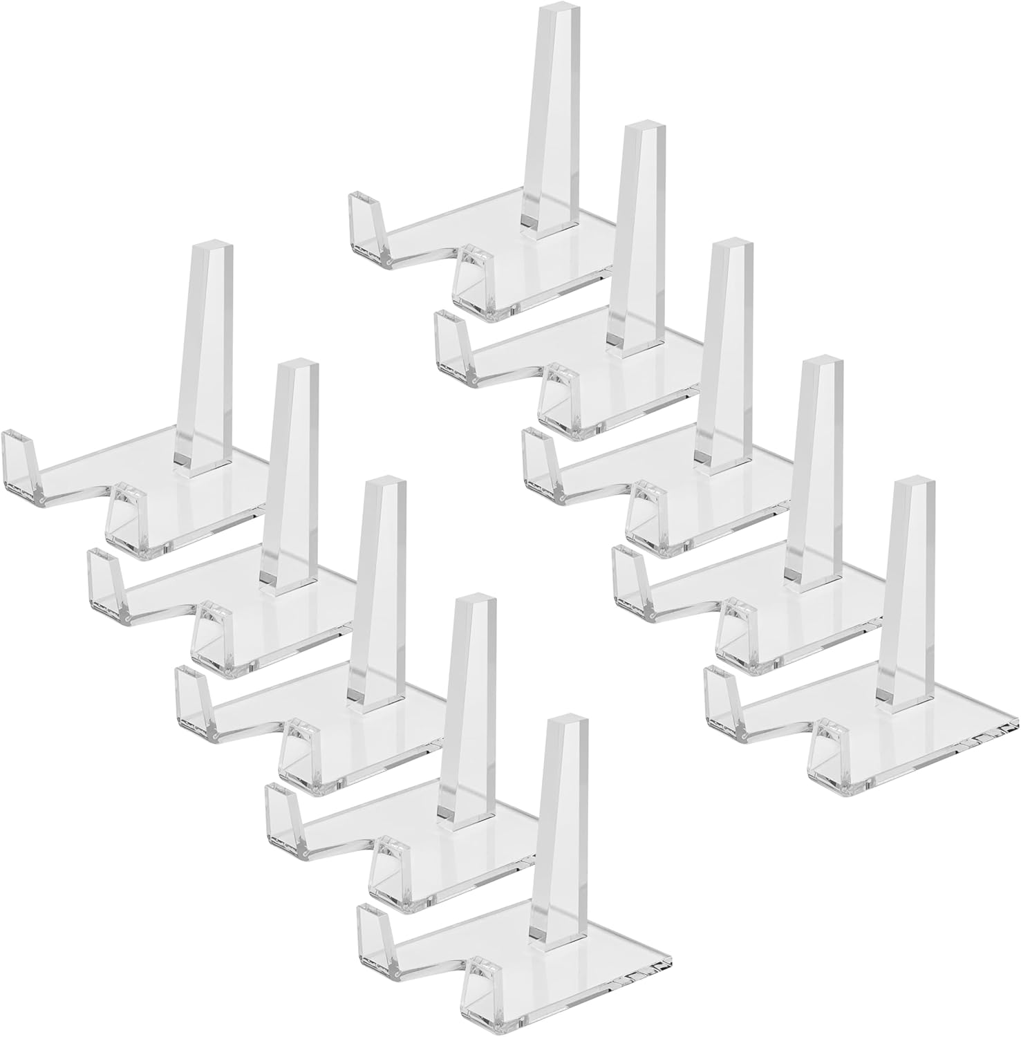 Studio Decor 3" Clear Post Easels – Acrylic Display Stands for Photos, Mini Art, Memorabilia & Collectibles, Freestanding Design, 10 Pack